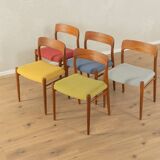 Model 75 dining room chairs by Nils O. Møller, 1960s
