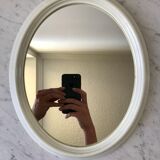 Oval plastic mirror 70s