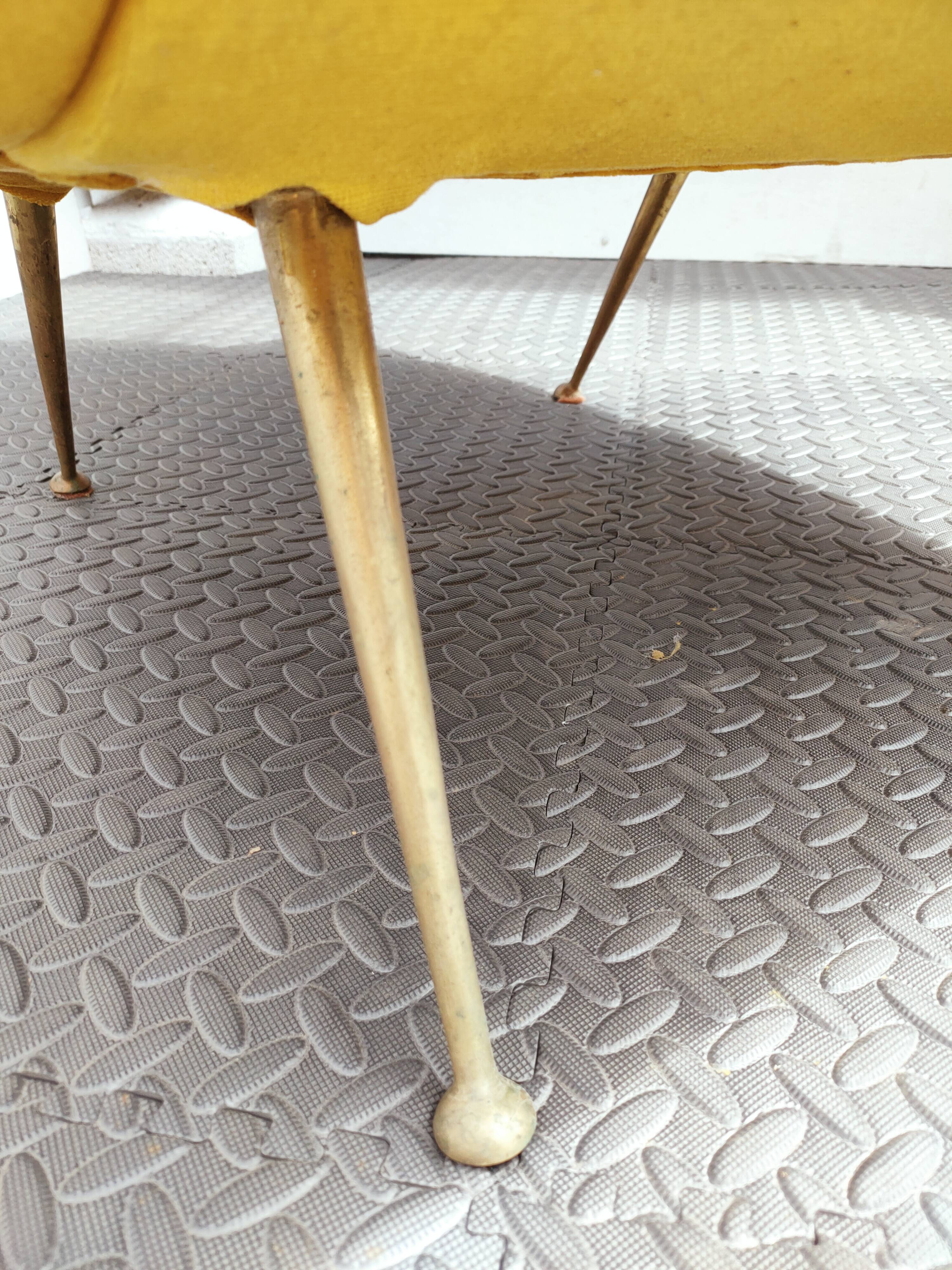 Pair of vintage organic armchairs 50s