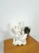 Porcelain lamp swans with vintage gold details