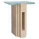 Travertine - Glass side table "LLOYD"