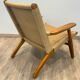 Pair of Scandinavian armchairs in woven solid teak.