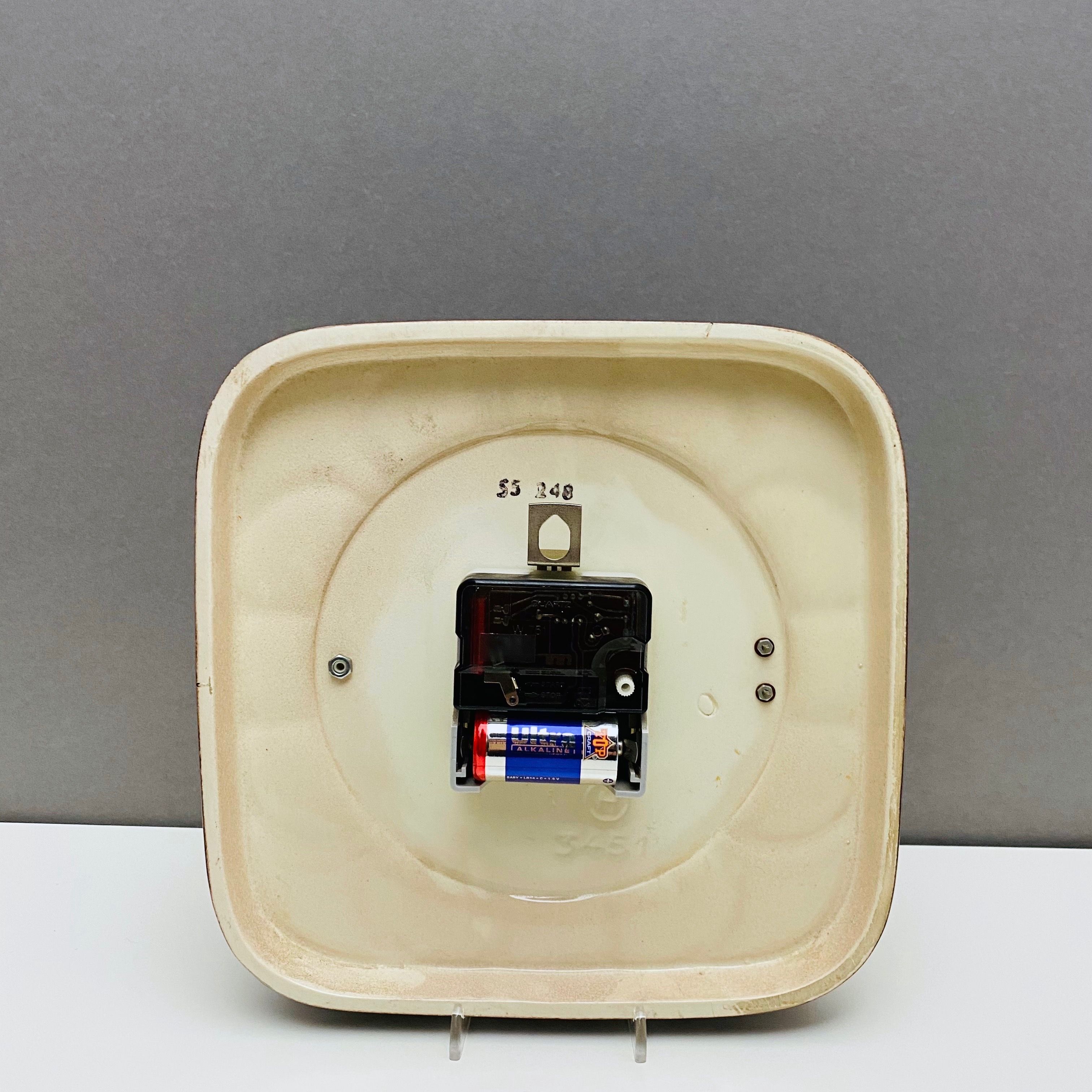 Vintage wall clock Dugena, mid century kitchen clock