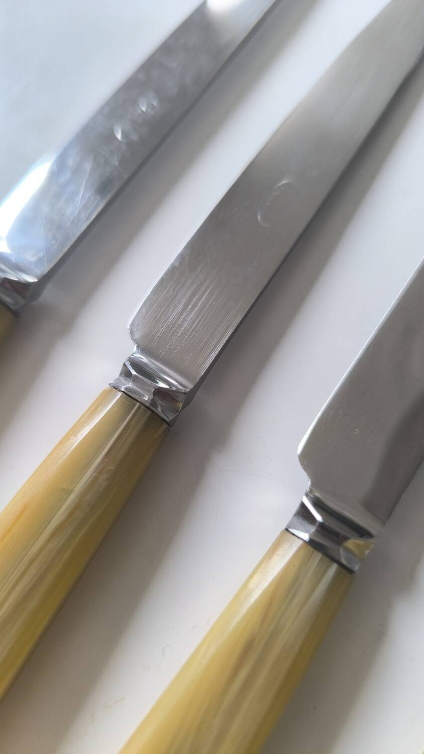 Set of 12 bakelite and stainless steel knives
