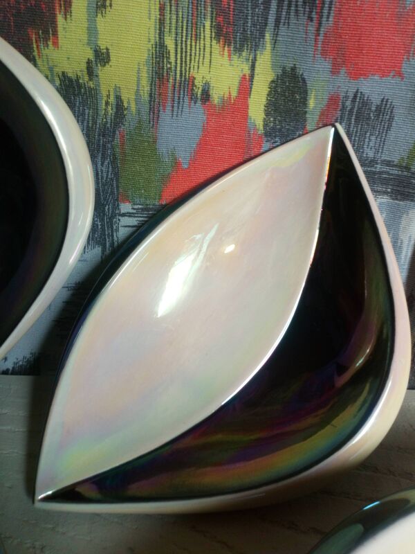 Quatre assiettes à dessert céramique Verceram vintages