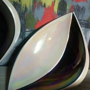Four vintage Verceram ceramic dessert plates
