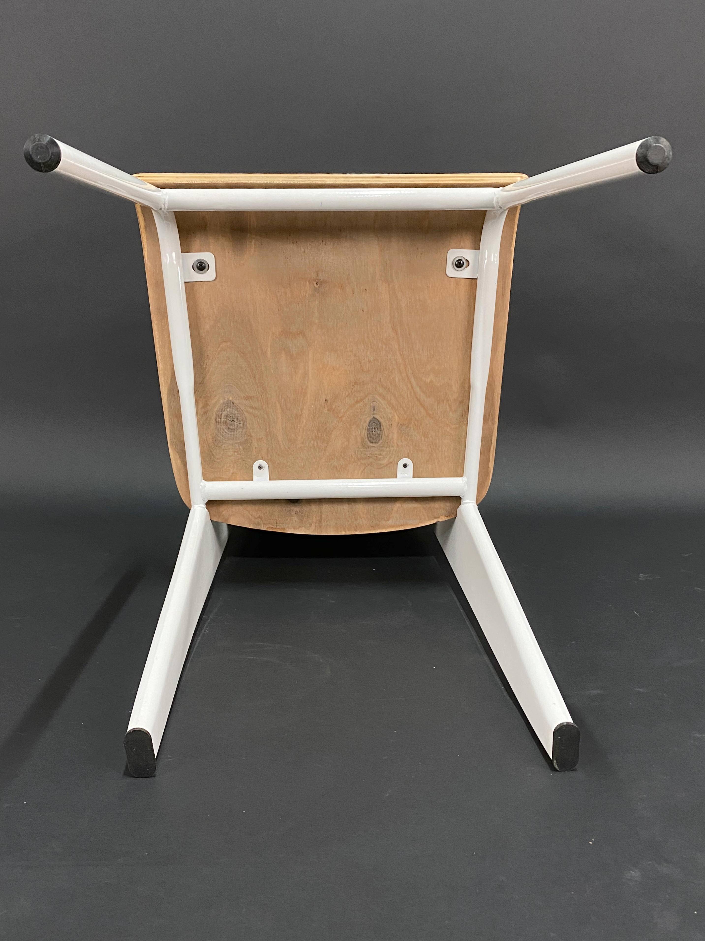 Chair - Metal and Wood - Design - In the Style of Jean Prouvé