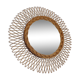 Vintage wicker and rattan mirror 36cm
