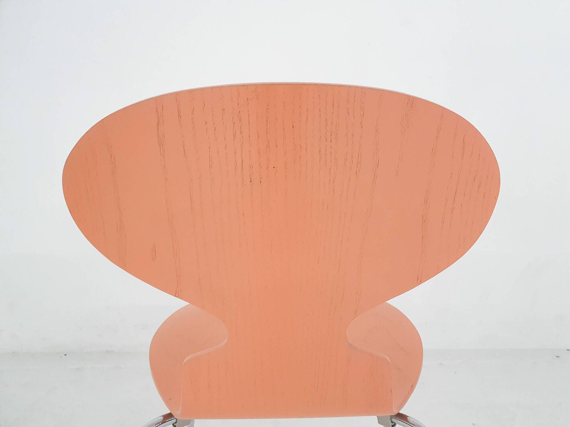Arne Jacobsen for Fritz Hansen peach wooden "Ant" chair, Denmark 1996