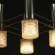 1960s chrome and glass chandelier