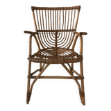 Bamboo rattan armchair from the 60s