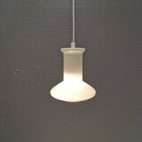 Double layered opal glass lamp, produced at Holmegaard Glassworks for Lyskaer Lighting, Denmark 70s