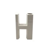 Space age H letter ceramic solifleur vase, Marcel Radureau ca. France 1970