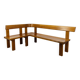 Banc d’angle Pierre Chapo S35 en orme