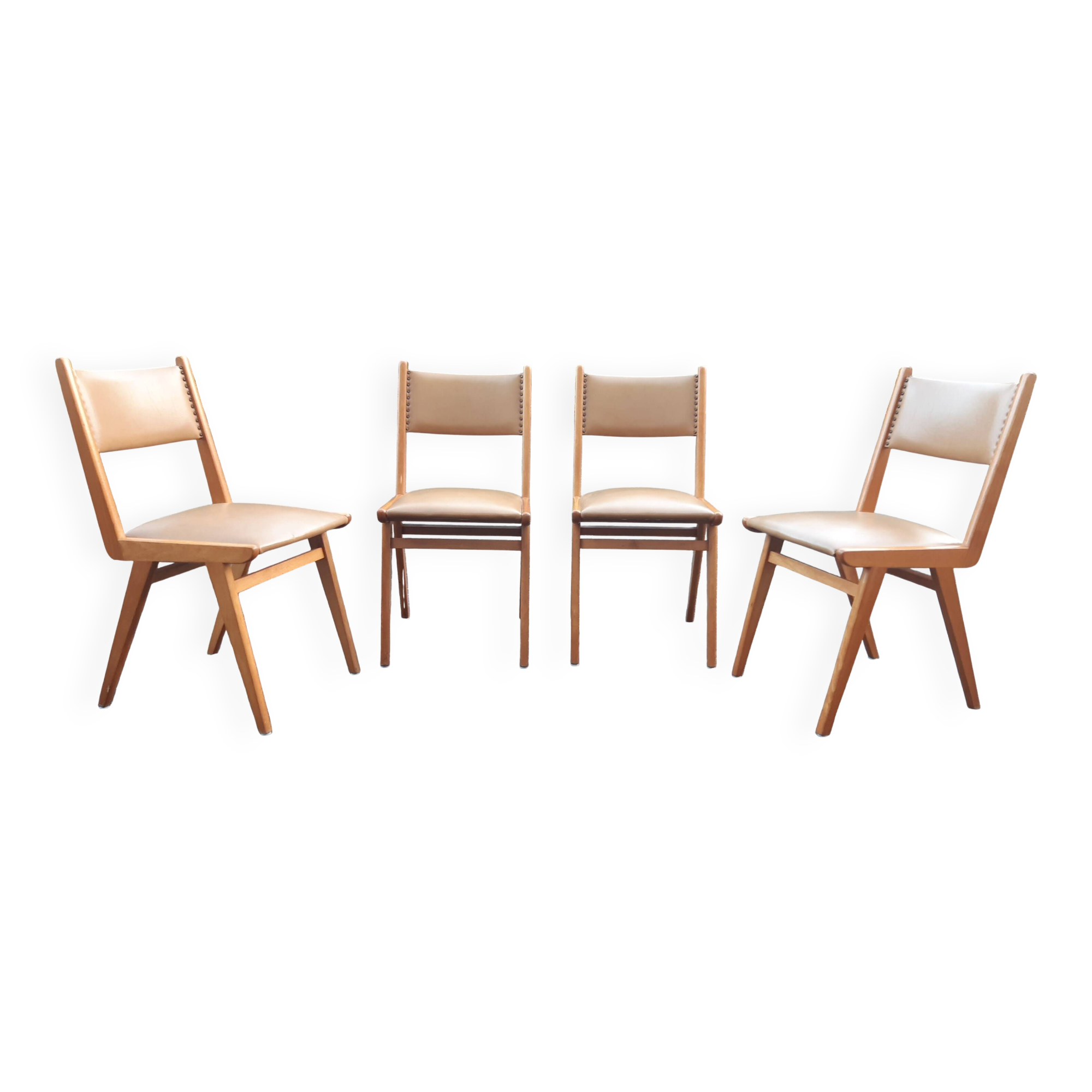 Lot de 4 chaises vintage