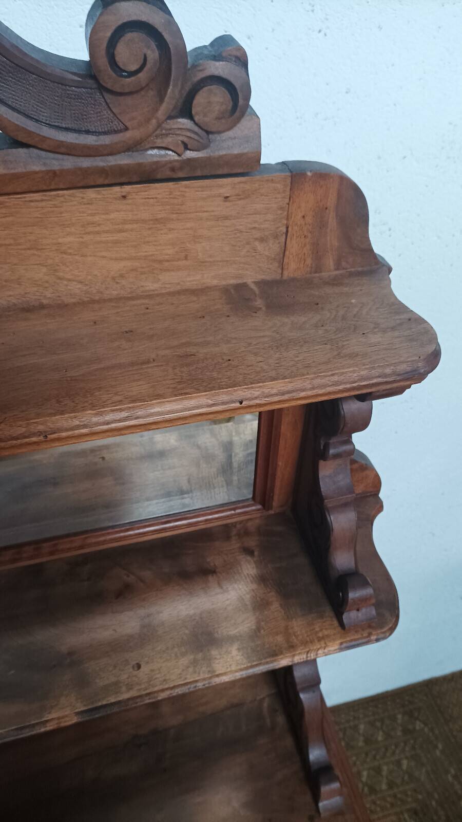 19th-century walnut Saint Hubert buffet