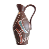 Polychrome ceramic soliflore vase by Sawa Foreign / vintage 60s-70s