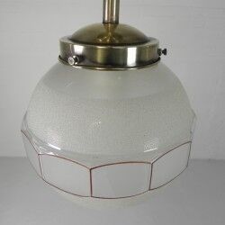 Art Deco pendant light with 12-sided glass ball, 1930s