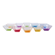 Ensemble de bols en verre carrés, design italien, années 1980, fabriqués en Italie.
