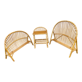 Rattan basket bed & bedside