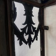 Ecran de cheminée d'angle en laiton attr. à Dagobert Peche