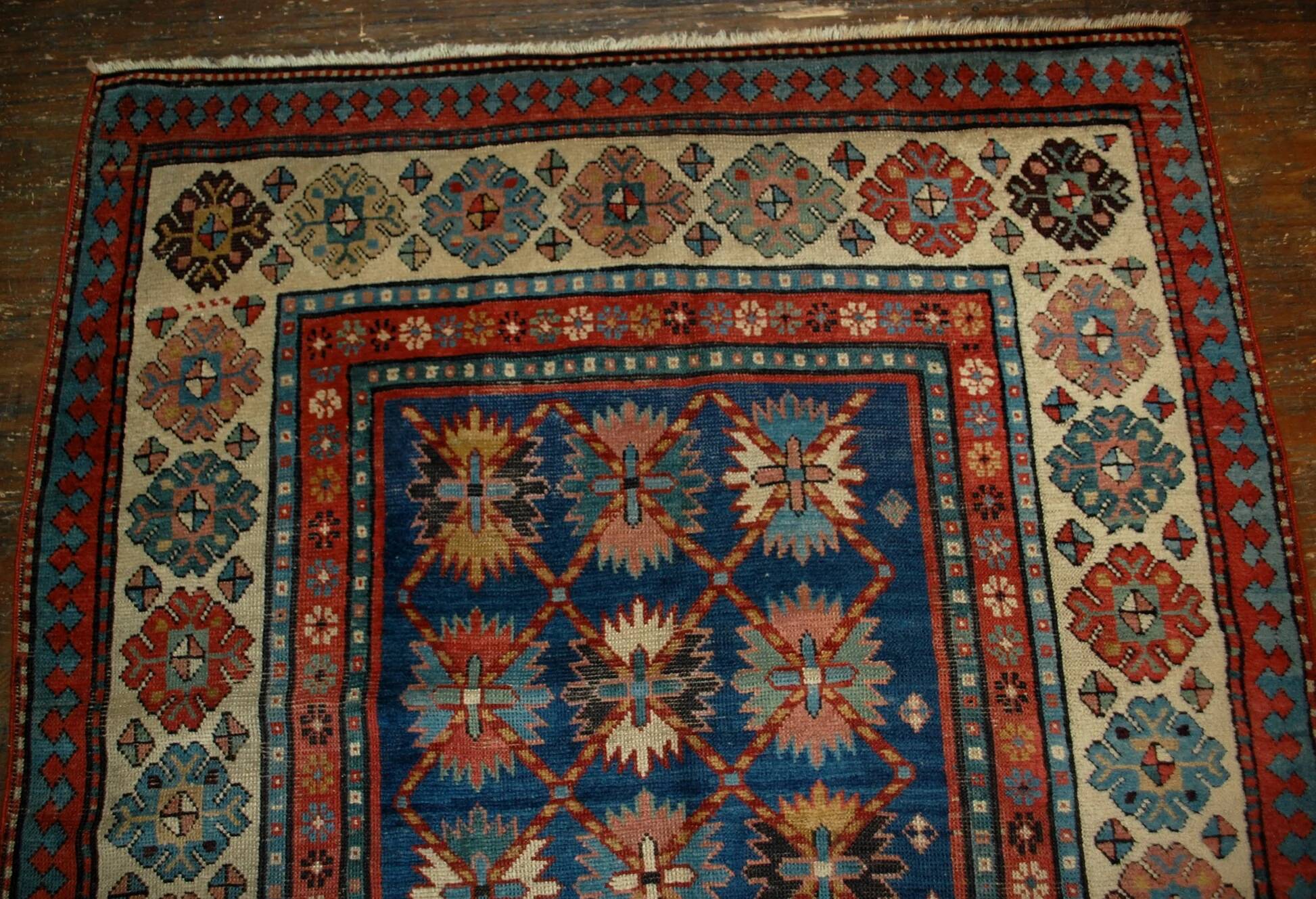 Handmade antique Caucasian Talish rug 131cm x 271cm 1880s - 1B514