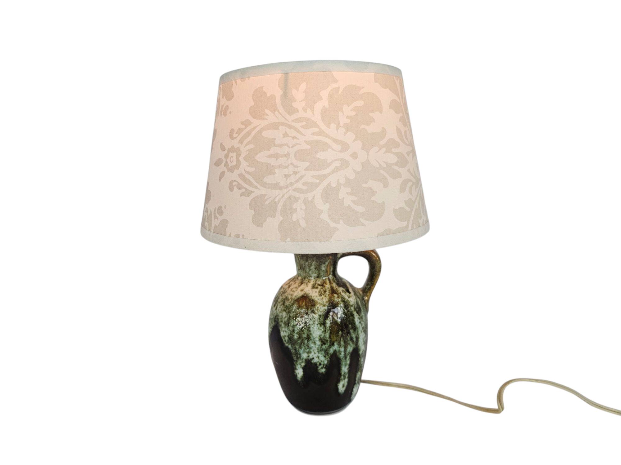 Jasba keramiek - West Germany - Fat Lava - druipglazuur - tafellamp - 70's