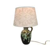 Jasba keramiek - West Germany - Fat Lava - druipglazuur - tafellamp - 70's