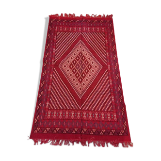 Traditional handmade margoum carpet in pure wool
