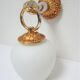 Hand sconce golden metal patinated opaline vintage