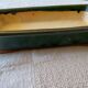 Rectangular glazed green ceramic bonsai pot