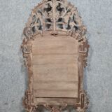 Mirror Louis XV / Regency in gilded and lacquered wood around 1850