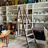 Dark wood 5-step stool