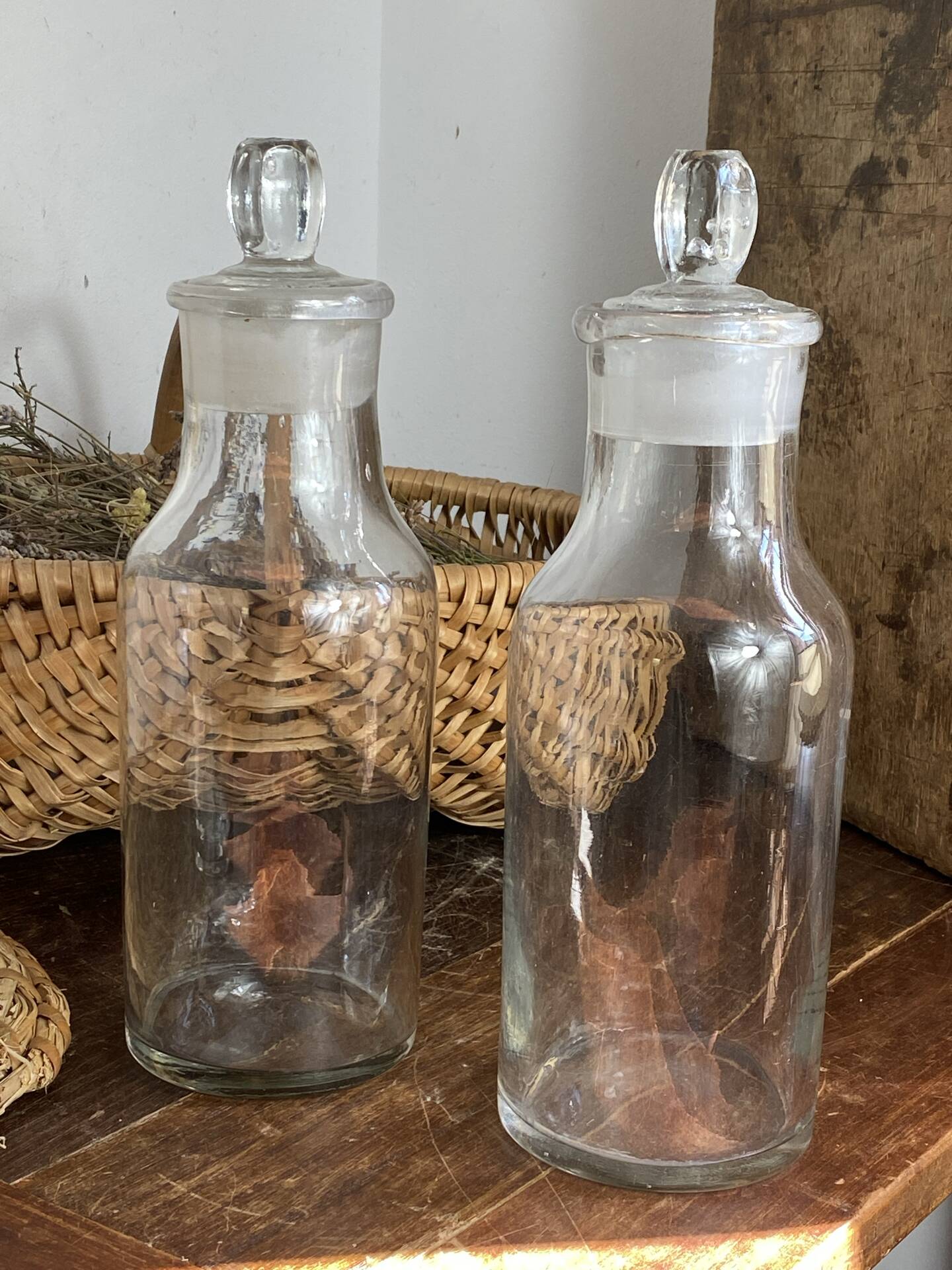 Bouteilles  en verre soufflé