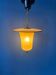 Vintage 1950s glass and brass pendant light.