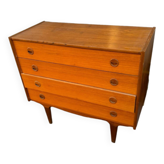 Vintage Danish teak chest of drawers from the 1960s