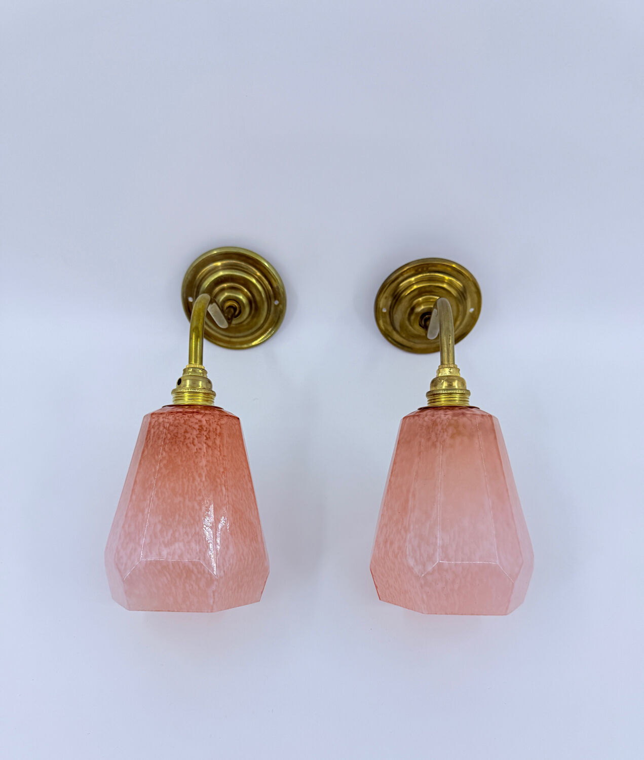 Paire d'appliques col de cygne