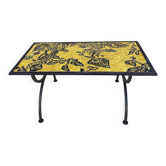 Jean Lurçat à Saint-Vincent Table basse en fer forgé 1950