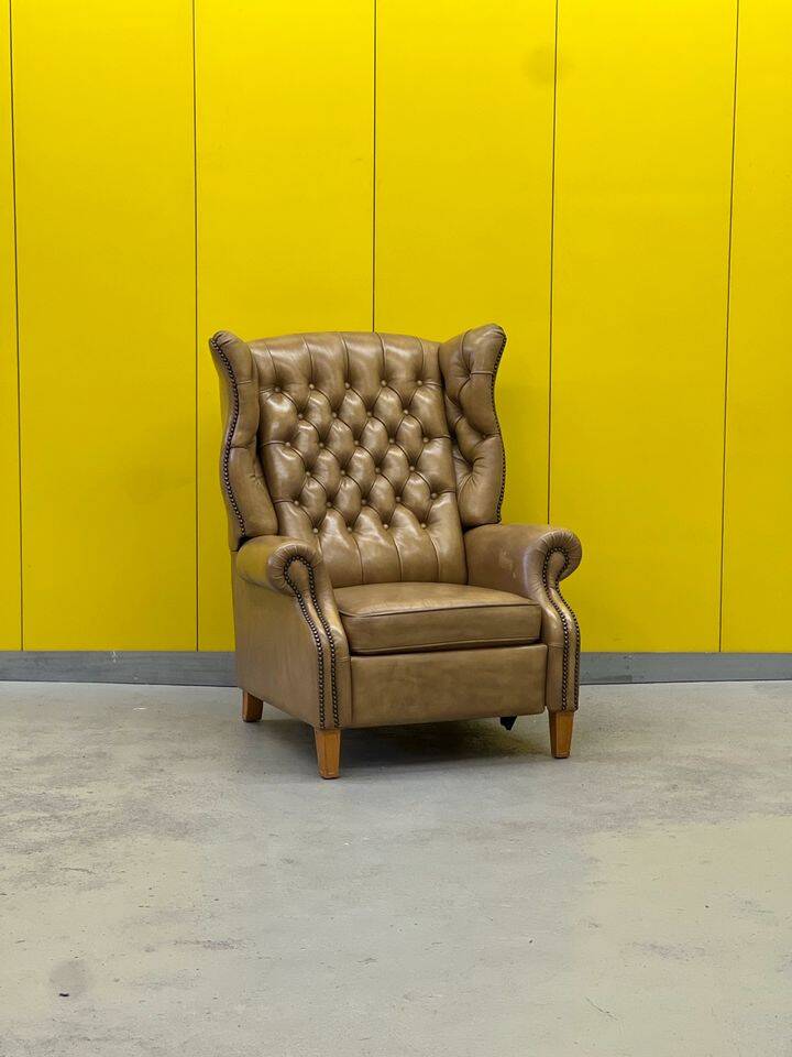 Vintage Handmade Chesterfield Recliner Armchair