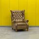 Vintage Handmade Chesterfield Recliner Armchair