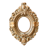 Carved oval wooden frame