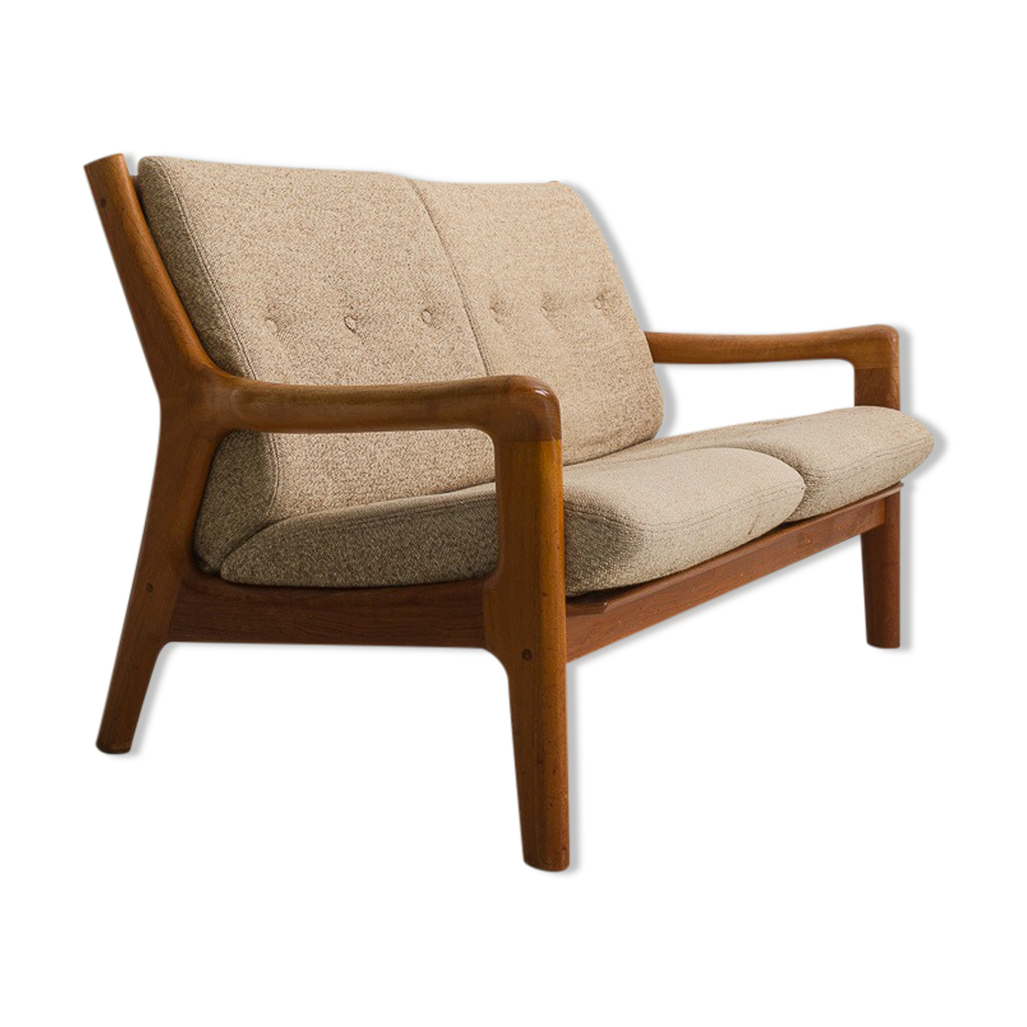 Bench, Danish sofa 2 places in teak by Gustav Thams, for Uldum Mobelfabrik, 1960