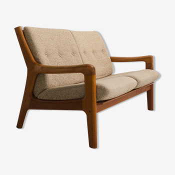 Bench, Danish sofa 2 places in teak by Gustav Thams, for Uldum Mobelfabrik, 1960