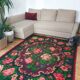 Moldavian wool handwoven floral rug - 210x162cm