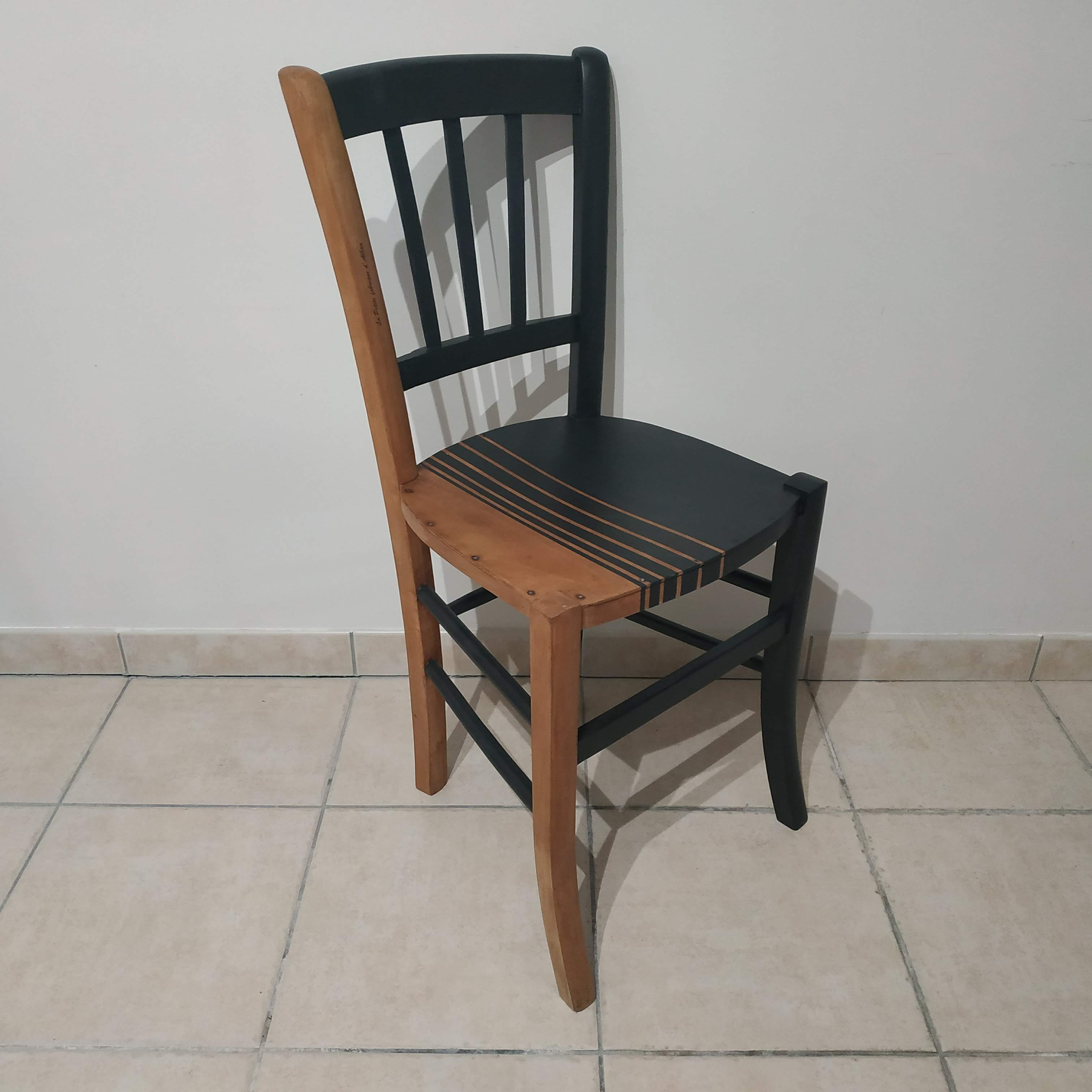 Set of 4 mismatched bistro chairs