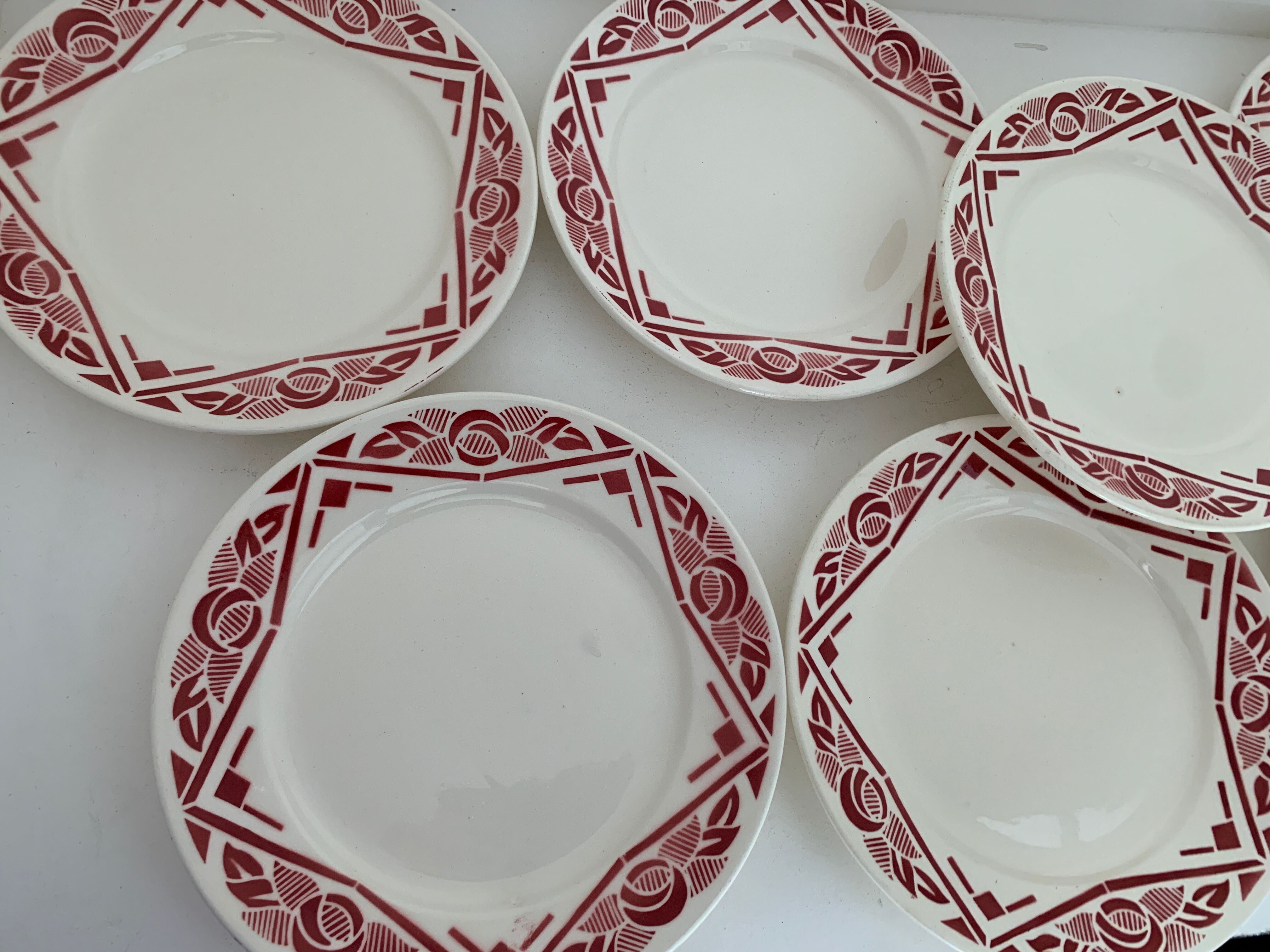 7 Badonviller plates, Marcel model, 1900