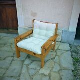 Vintage brutalist Scandinavian armchair