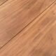 Round extendable banquet table stripped in solid mahogany with 4 extensions, 19th century.