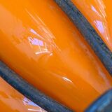 Blown glass vase encased