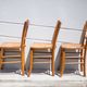 Set of 3 vintage wooden chairs by Luterma, 1960s